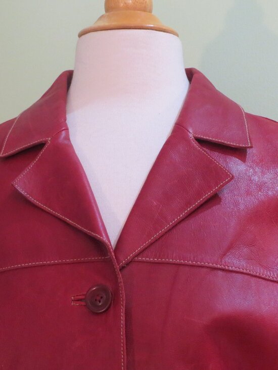 Mossimo Supply Co. Jackets & Blazers - Vintage Mossimo Women's Red Leather XL Jacket